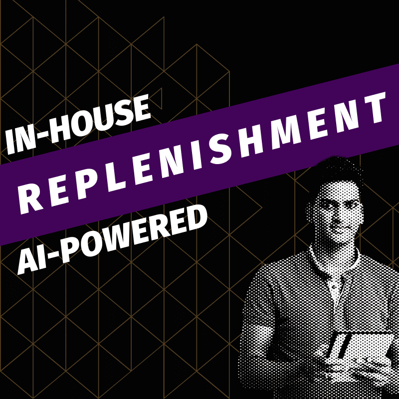 Replen.it AI-powered in-house replenishment system for optimized inventory management.