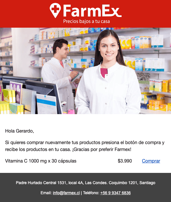 Farmex Case Study Replenishment Email Template